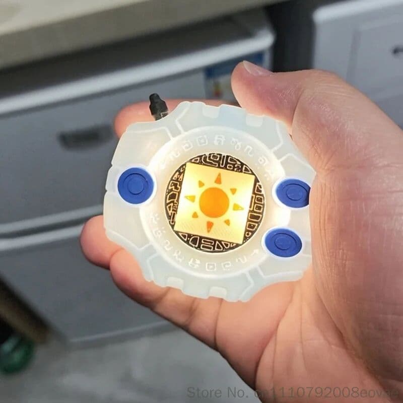 Bandai Hot Digimon Digivice Tap Night Light 3 Brightness Levels Type C Rechargeable Magnetic Refrigerator Magnet Keychain Pendant Toy