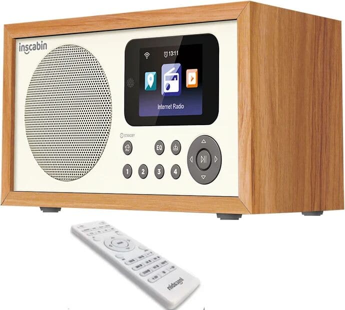 SwYiSm Inscabin D2 Internet Digital Radio Versatile U Disk Portable Internet Radio BT Speaker Support Spotify Connect Colour TFT Screen