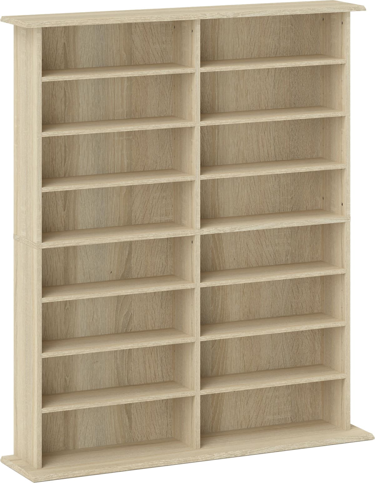 Altro Mobile Libreria Porta Cd A 16 Ripiani Dal Design Moderno In Legno, 106.5x24x126.3 Cm, Naturale