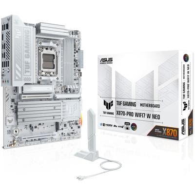 ASUS Mainboard "TUF GAMING X870-PRO WIFI7 W NEO", weiß, B:30,5cm H:5cm T:24,4cm, Mainboards