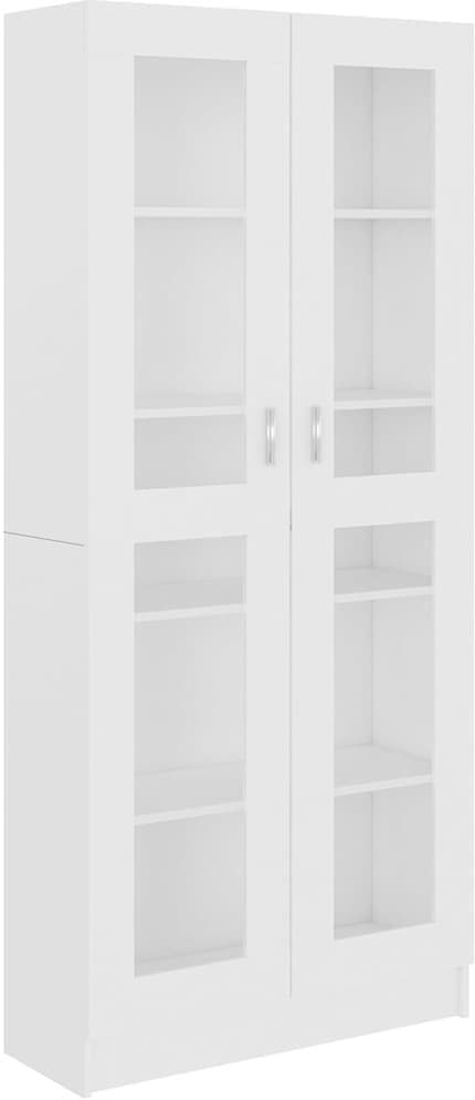 vidaXL Armoire à vitrine Blanc 82,5x30,5x185 cm Bois d'ingénierie