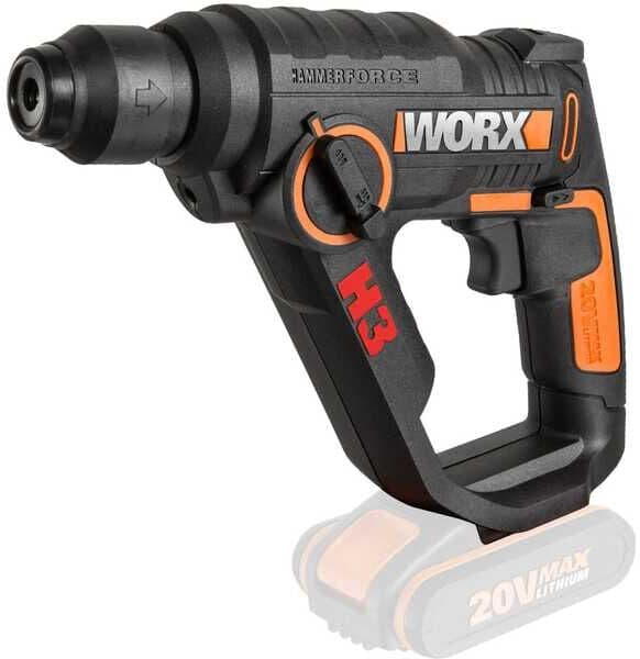 Bohrmaschine, Bohrschrauber, Drucklufthammer 20V Worx WX390.9 - 3 in 1 Produkt - SOLO - OHNE AKKU UND LADEGERÄT