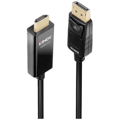 LINDY Anschlusskabel DisplayPort Stecker, HDMI-A Stecker 3.00 m Schwarz 40927 DisplayPort-Kabel