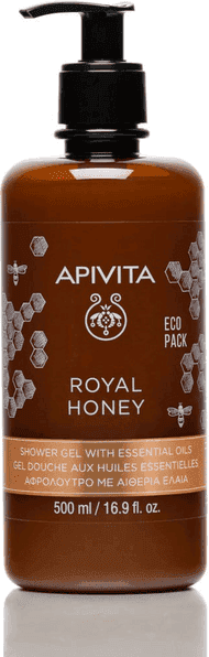 Apivita Royal Honey Gel Doccia Cremoso con Oli Essenziali Al Miele Ecopack 500 ml