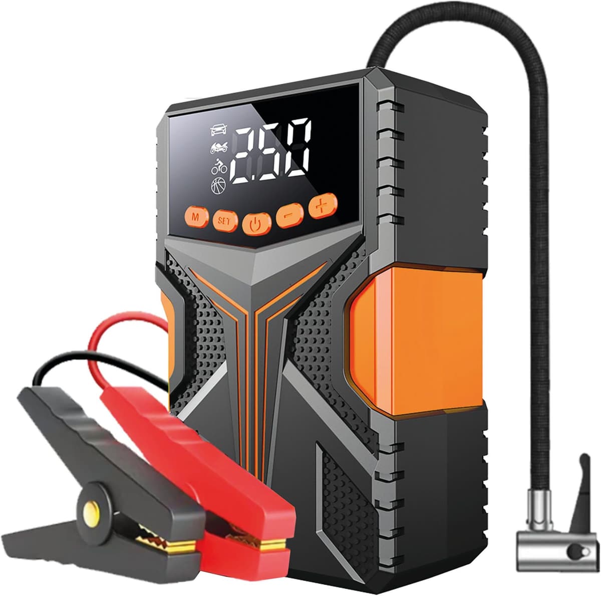Kraken AVVIATORE DI EMERGENZA 12 V KPJ800  CON FUNZIONE TORCIA- COMPRESSORE-POWERBANK