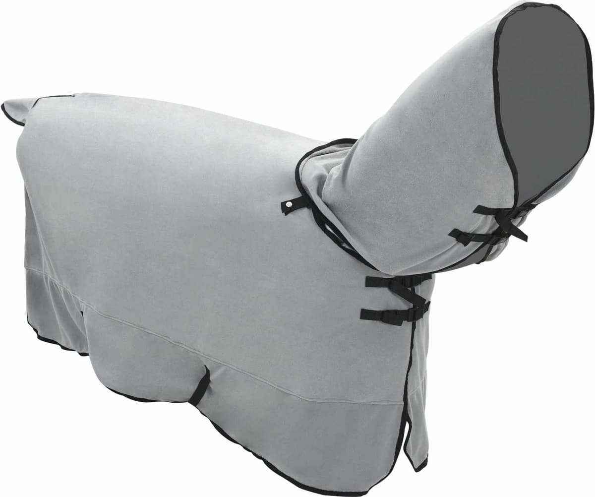 vidaXL Couverture Équine Gris clair et rose complet 145 cm