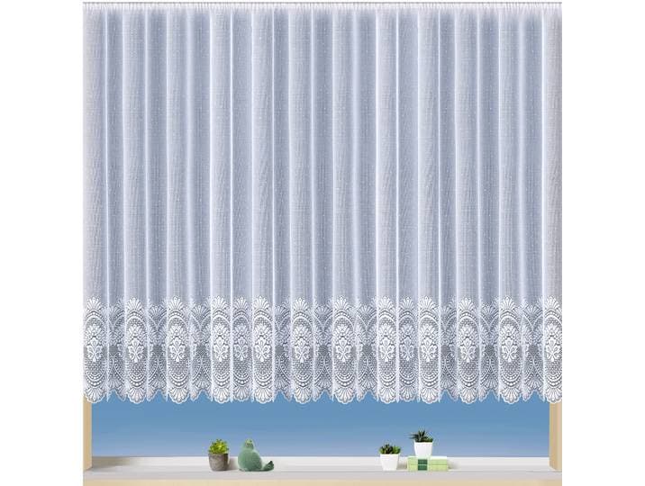 Gardine WECKBRODT Napoli , Weckbrodt , weiß, B:450cm H:175cm, Polyester, Gardinen, Gardine, jacquard, gebogt, Bordüre, Sockel