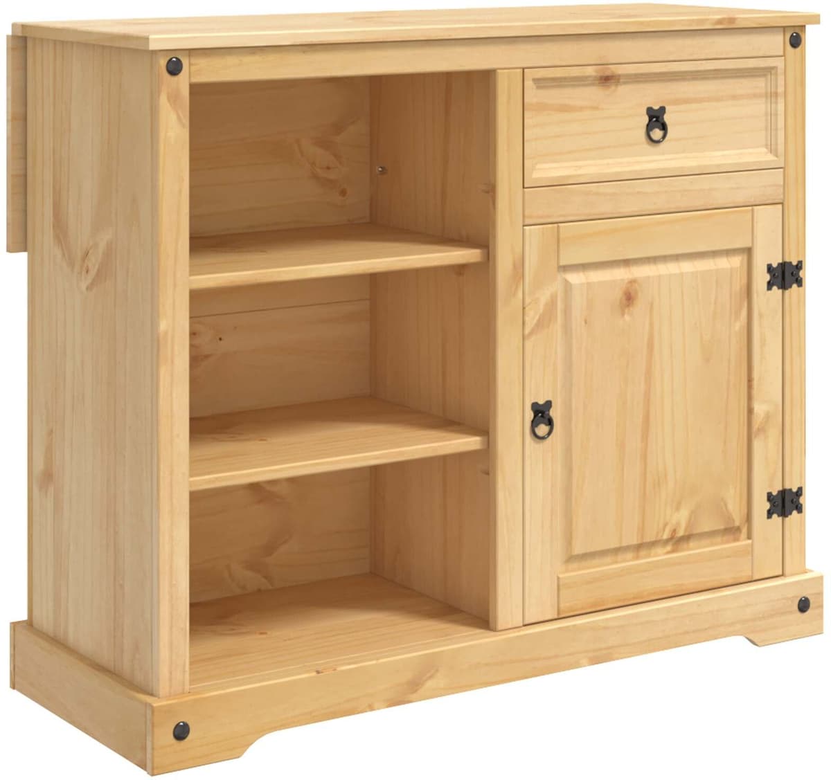 vidaXL Ensemble Cuisine Îlot Cire de Miel 112 x 70 x 91,5 cm