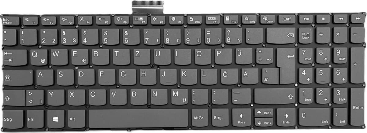 T-ProTek Duits toetsenbord compatibel met Lenovo IdeaPad 5-15IIL05 (81YK003DGE)
