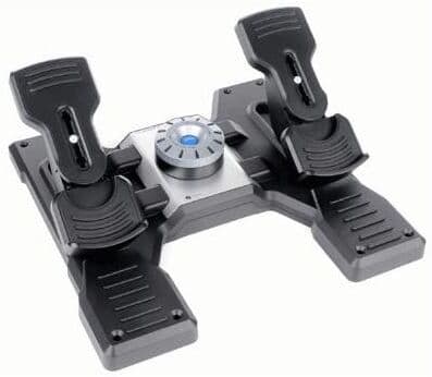 Logitech G Saitek Pro Flight Rudder Pedaler, Usb, 1 Stykk, Sen-945-000005 Svart/sølv