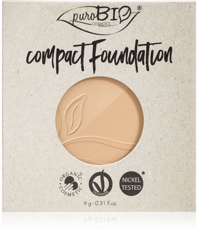 puroBIO Cosmetics Compact Foundation compact powder foundation refill SPF 10 shade 01 9 g