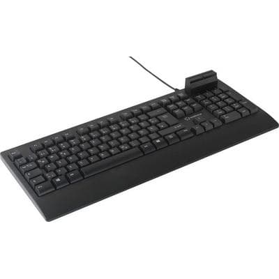Renkforce RF-CKB-200 USB Tastatur Deutsch, QWERTZ Schwarz Chipkarten-Leser