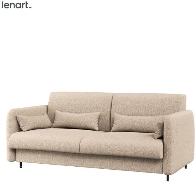 Bed Concept Bc-19 - Sofa 160 Do Bc-12 - Boucle Beżowy Piu 03 / Front Biały
