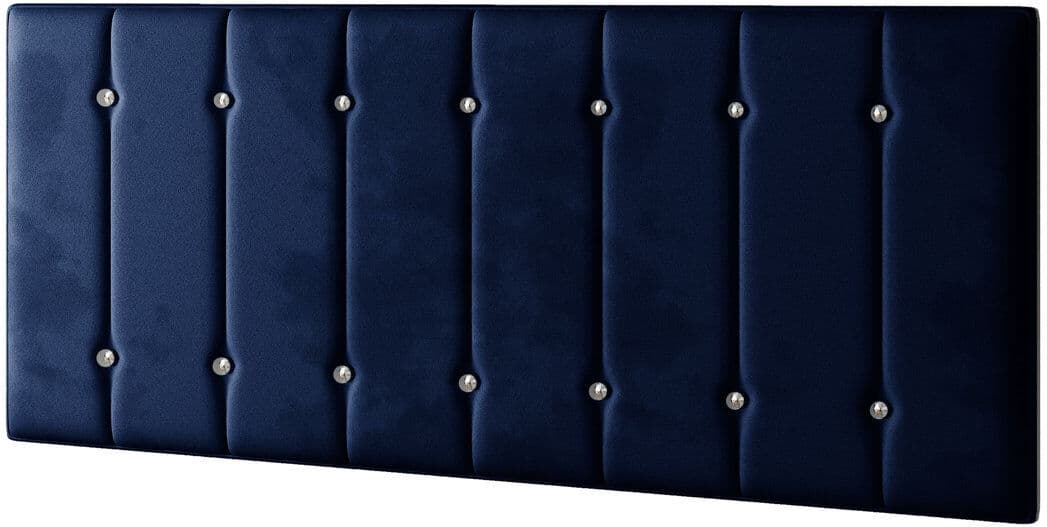 Fairmont Park Chiesa Upholstered Velvet Headboard Blue Kingsize (5')