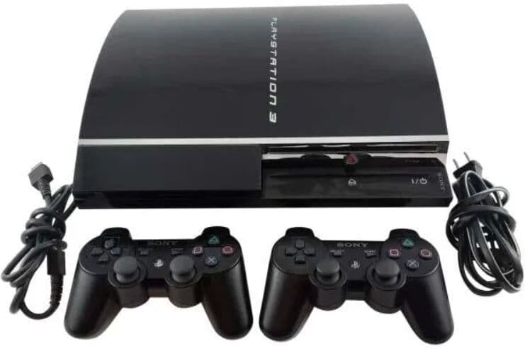 Sony PlayStation 3 Fat   250 GB   2 Mandos   Negro - Refurbished