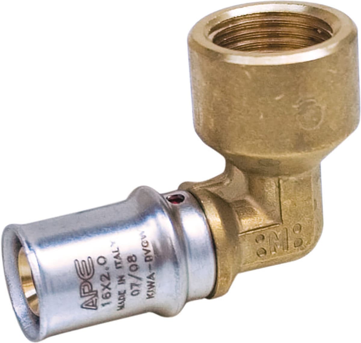 Ape Raccorderie GOMITO PRESSFIT APE F 3/4'' x Ø 20 mm PROFILO PRESSATURA TH-H PER TUBO MULTISTRATO