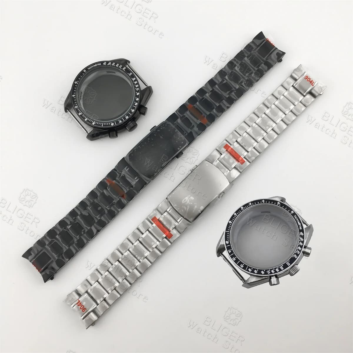 BLIGER 20mm Watch Band For VK63 Moons Case Stainless Steel Watch Strap Moon Moons Bracelet