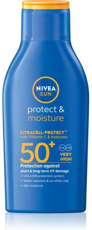 NIVEA SUN Protect & Moisture hidratáló napozótej SPF 50+ 100 ml