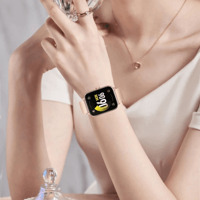 Handpicked Choices Ultra Screen Bluetooth Calling Smartwatch With HD Display Fitness Tracker For Men Women gold