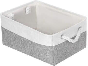 Unique Collapsible Storage Basket Bin With Handle, Fabric Storage Cube