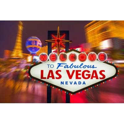 Fototapete PAPERMOON "Fabulous Las vegas", bunt, B:2,5m L:1,86m, Vlies, Tapeten