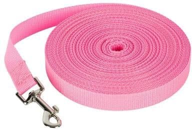 Uplift Essentials High Tensile Extended Training Lead Industrial Grade Nylon Tracking Rope For Dogs pink 3m(10ft)