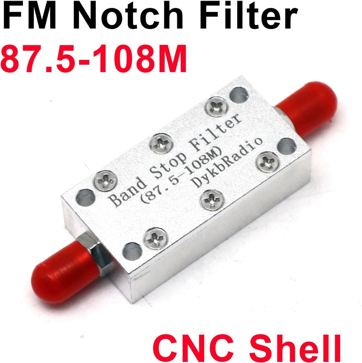 NONE 87.5-108M FM Bandstop Filter Passive Notch Filter for Ham Radio Amplifier & RTL-SDR, Anti FM Interference Shortwave Receiver