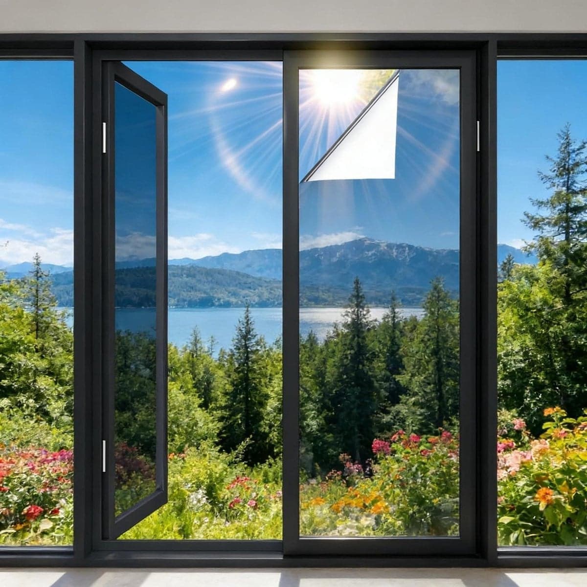 Zilveren Raamfolie Spiegelfolie voor Privacy en Zonwering - 40 x 200 cm