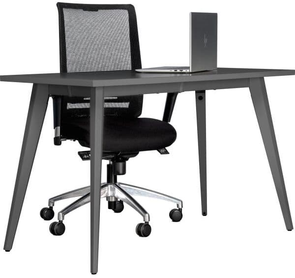 Lomax Simple Skrivebord, Stålstel/grå Top, 120x60 Cm