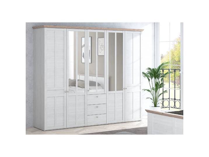 home24 Draaideurkast Ilay 254 x 217 x 62cm bruin