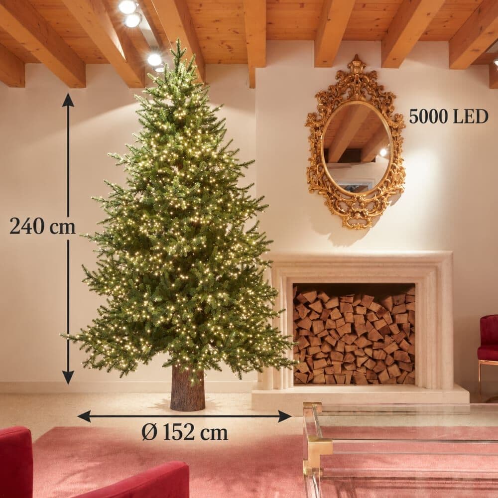 EDG Árbol de navidad de 240 cm con 5000 led, ø152 cm