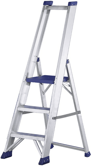 Svelt Regina SREGI105, 3 gradini, 1.45 m - Scalandrino in alluminio con cavalletto - Altezza stimata operativa 2.74 m