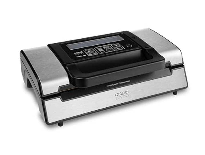 CASO FastVac 500 bedrijfsvacuümverpakker, roestvrij staal, voor professioneel gebruik, dubbele zuigerpomp 20 liter/min., lasnaad, incl. 2 gratis foliestolen, 220-240 V, 50 Hz, 130 W