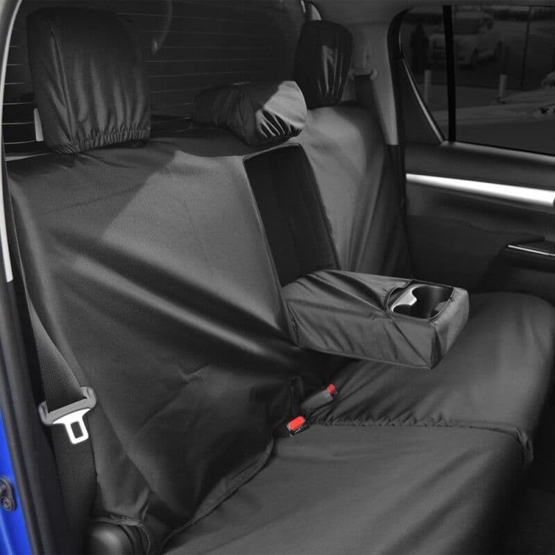 Huse Scaune, Trux Personalizate Impermeabile Spate - Invincible/X și Icon, Toyota Hilux Cabină Dublă 2021 - Prezent