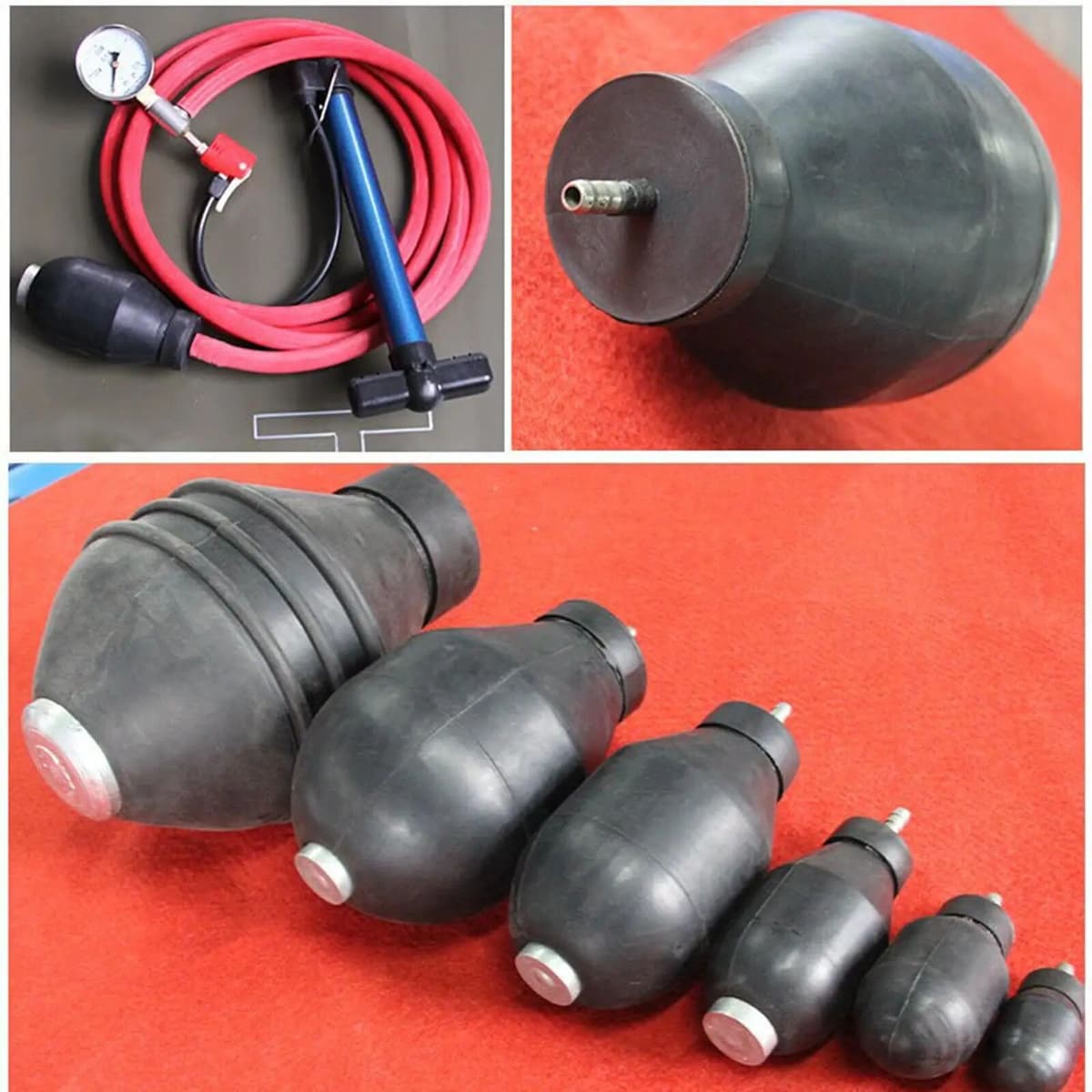 NONE Inflatable Pipe Plug High Performance Pneumatic Sewer Test Plug for Bathroom Municipal Pipes Maintenance Household Kitchen
