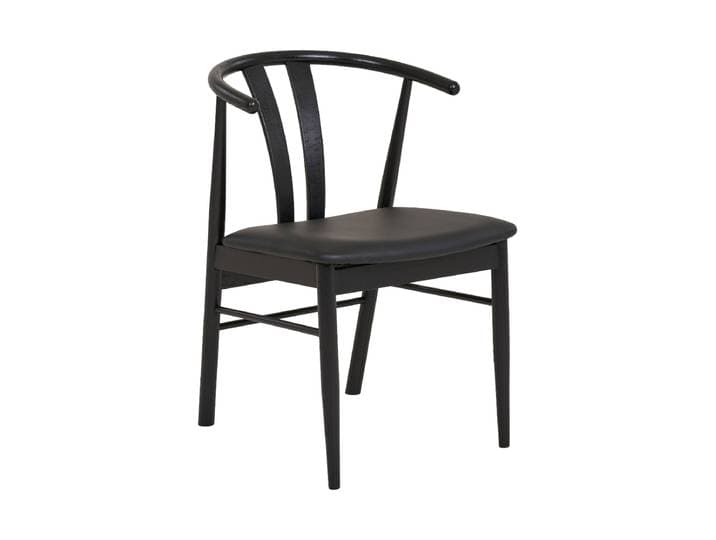 Massivholz Design Esszimmerstuhl „Artenara“ Eiche Schwarz Nordic Living
