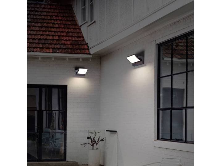 CMD LED Aussenwandleuchte 9080, schwarz, Aluminium, Modern, LED Wandleuchte außen