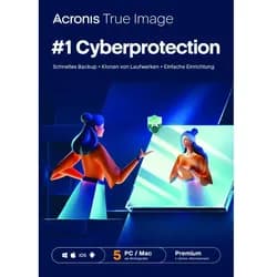 Acronis True Image Premium 2026, 5 Geräte - 1 Jahr, 1 TB Cloud-Speicher