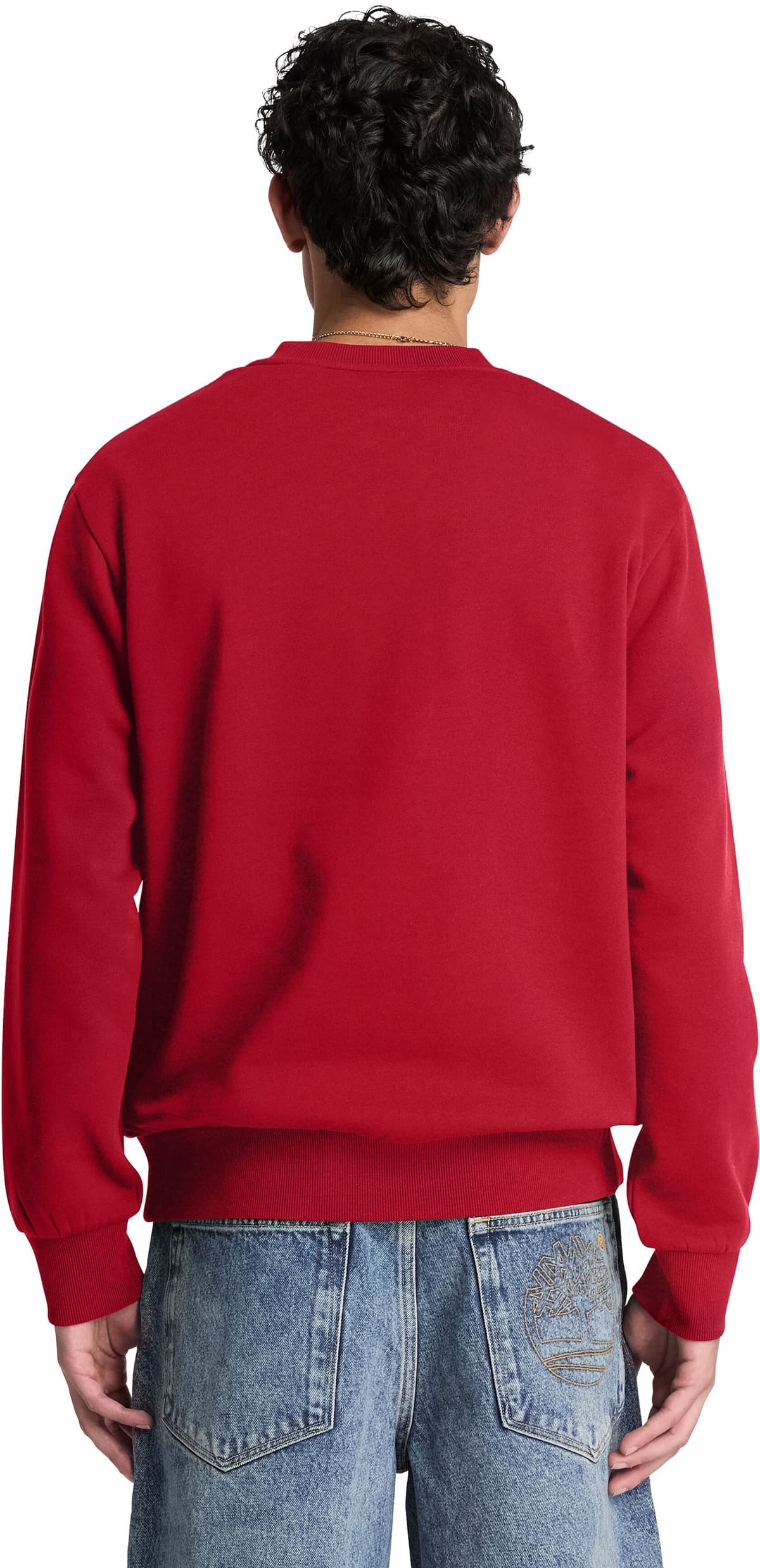 Sweatshirt TIMBERLAND "Silicon Badge BB Crew Sweatshirt", Herren, Gr. L, rot (rhythmic rot), Obermaterial: 80% Baumwolle, 20% Polyester, Sweatshirts Sweatshirt, aus Baumwolle und Polyester, erhältlich in den Größen S bis XXXL