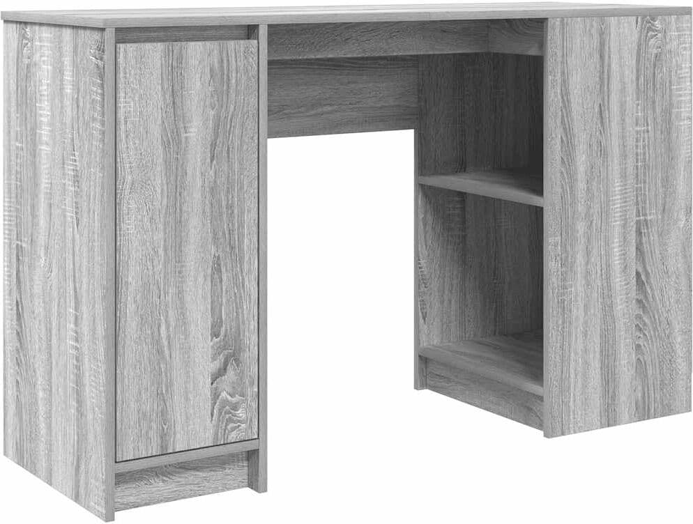 vidaXL Bureau sonoma gris 120x42x76 cm bois d'ingénierie