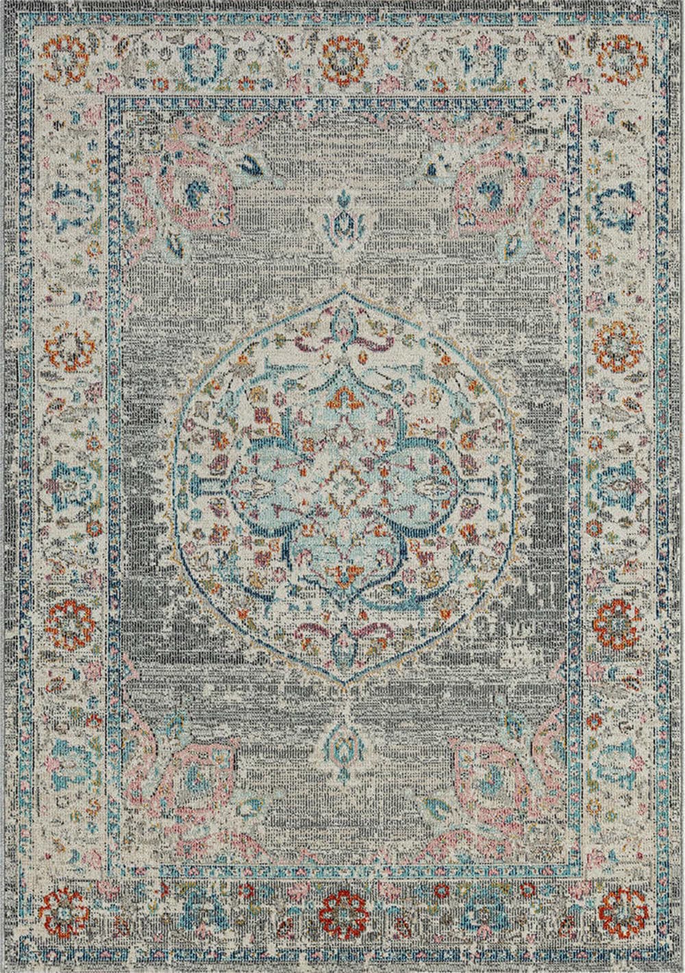The carpet Alfombra esterni vintage terraza cocina balcón, gris, 200 x 290 cm
