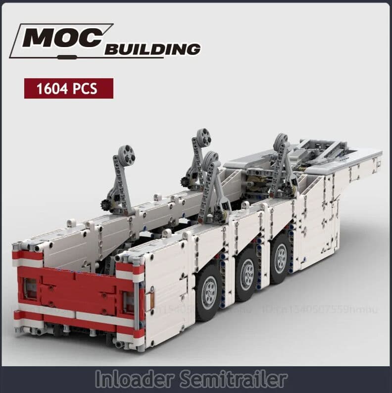 MOCBUILDING Inloader Semitrailer MOC Building Blocks 19wide Transportation Car DIY Assembly Technology Bricks Creative Toys Xmas Gifts