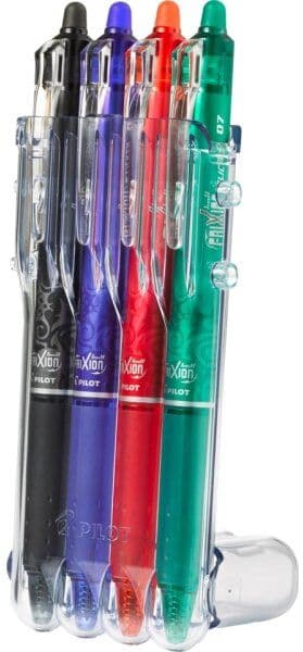Pilot Frixion Clicker Rollerpen   M   4 Farver