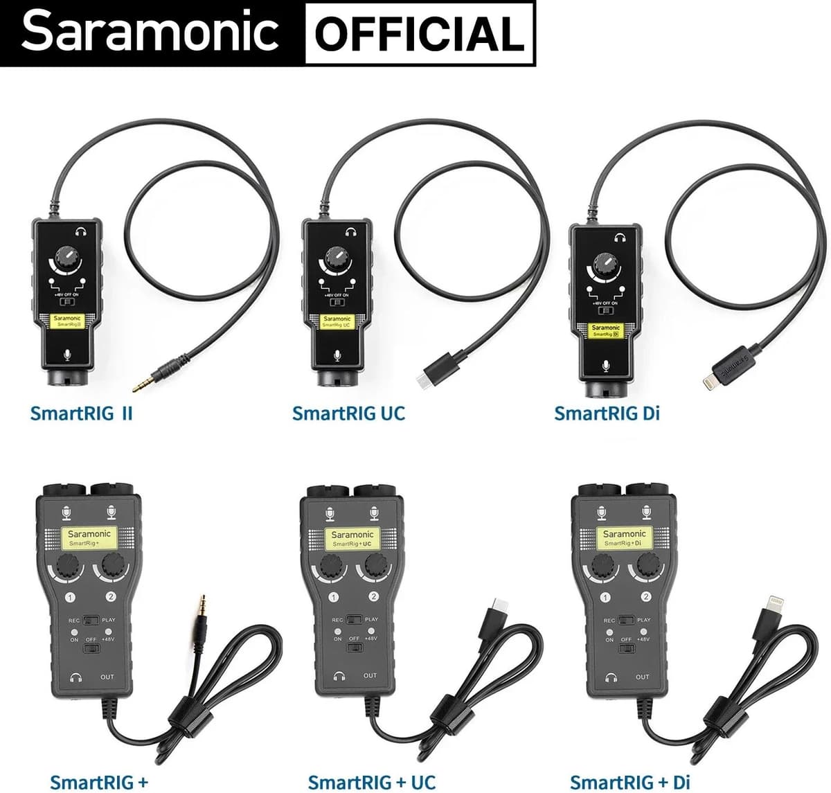 Saramonic SmartRig Professional Audio interface for Guitar XLR Microphone Audio Mixer Amplifier for PC Computer Smartphone DSLR
