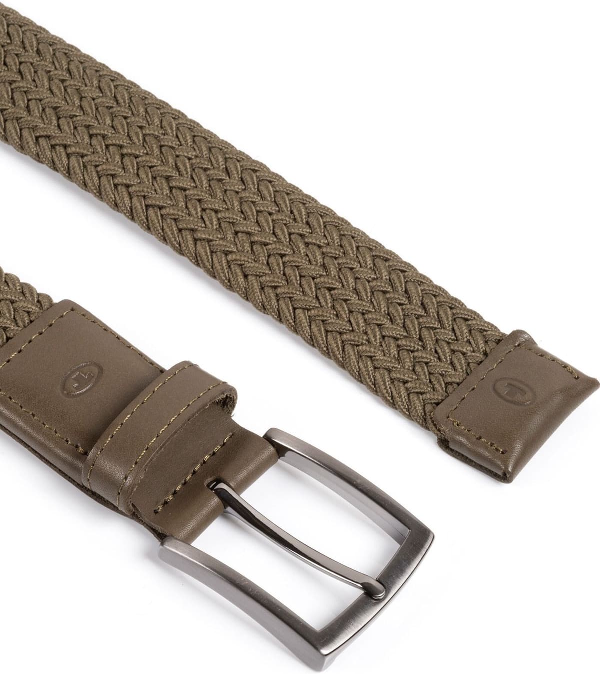 Flechtgürtel TOM TAILOR "TTJAMIE", Herren, Gr. 120, grün (olive), Materialmix, unifarben, Gürtel Flechtgürtel, 3,5 cm breiter Flechtgürtel, Casual Look, bis Gr. 120 olive 120