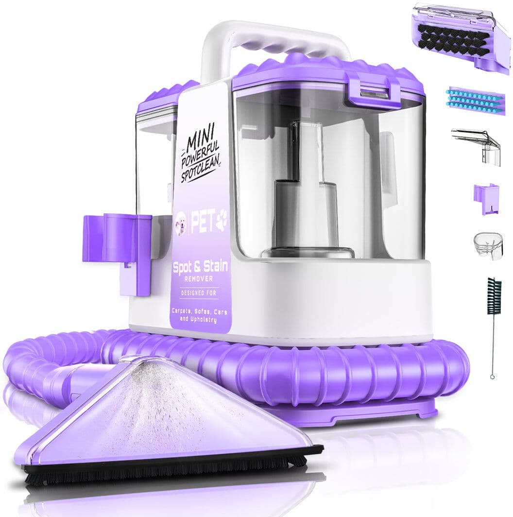SUXIANGVAC Upholstery Cleaner Machine, 20kpa Portable Carpet & Upholstery Spot Cleaner Machine, Deep Stain Cleaning For Carpet, Pets, Stairs, Car Seat, Couch, Wi Purple 2.4kg