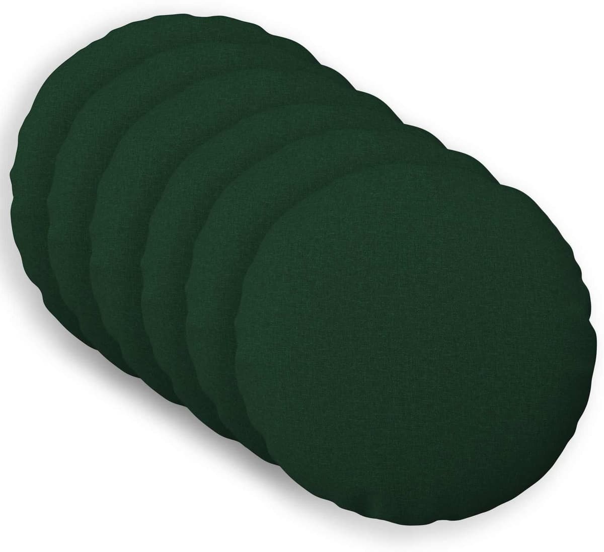 vidaXL Coussin de jeté 6 pc HEERLEN Vert foncé Diam. 50 cm Tissu