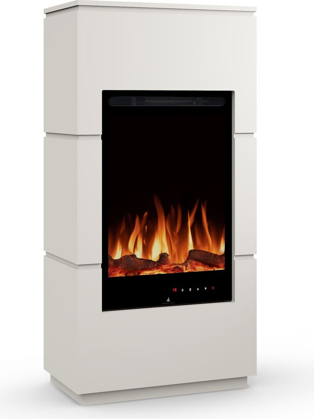 Noble Flame LUND [moderner Stand-Elektrokamin]: Weiß (warm)