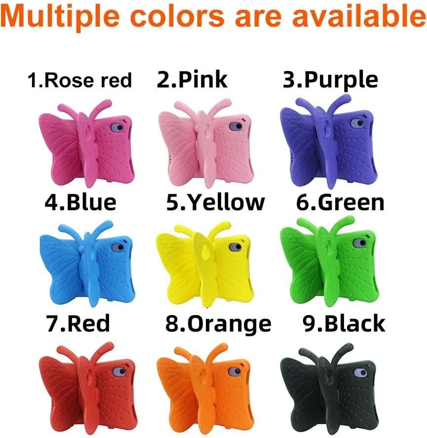 NONE Cute 3D Butterfly Tablet Case For iPad Air M2 M3 Pro M4 M5 Pro 11 10 9.7 Air 5 4 3 2 1 Mini 1 2 3 4 5 6 7 For iPad 2 3 4 Shell