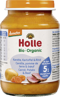 Holle Boião Puré de Cenoura, Batata e Vaca Bio 190 gr